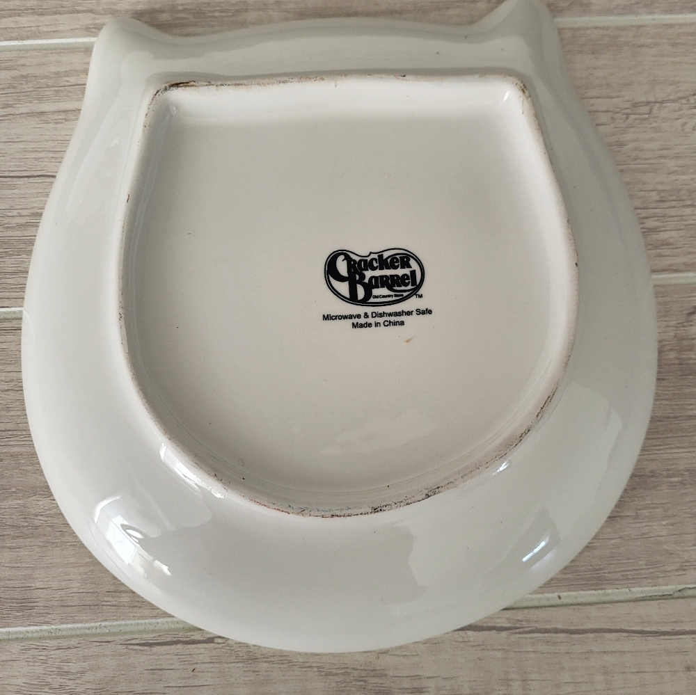 Cracker Barrel Green Owl Platter Dish Plate Decor Whimsical Floral Ceramic - Picture 5 of 10